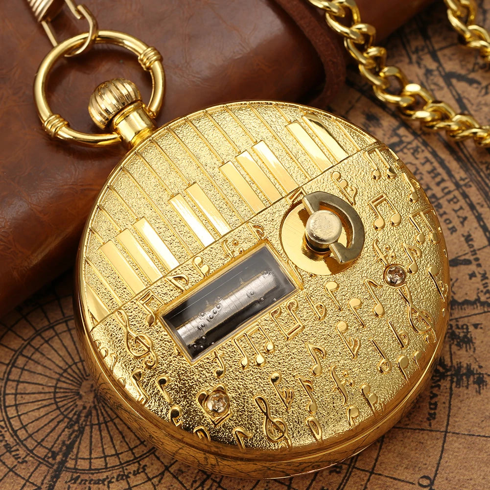 Musical Pocket Watch Roman Numerals Display.