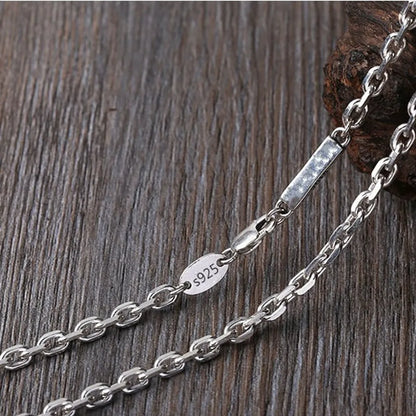 Silver Fashion Jewelry Rectangular Chain Real.