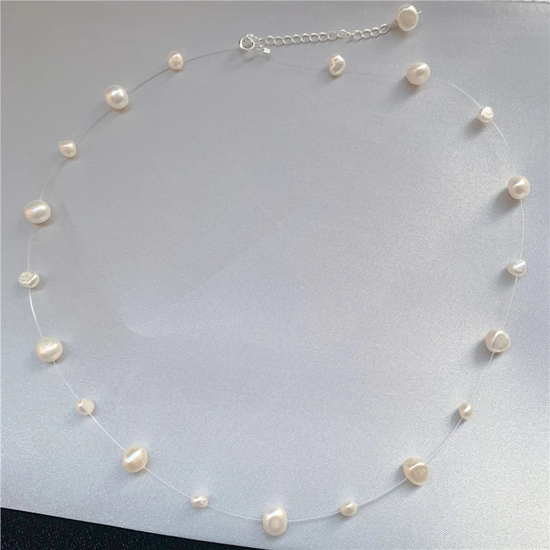 Fashion Baroque Freshwater Pearl Choker Necklace: S925 Sterling Silver Jewelry for Women