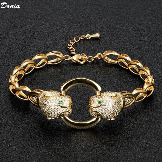 Donia Jewelry Fashion European and American titanium steel bracelet ladies animal luxury personality bracelet jewelry