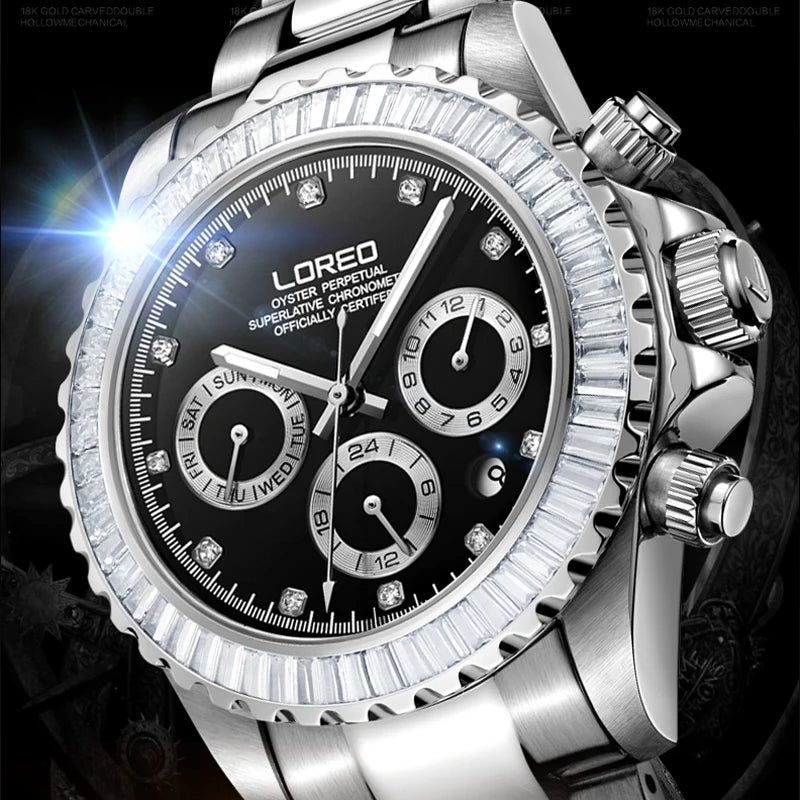 High end Automatic watches men luxury brand LOREO.