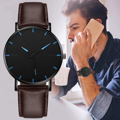 Watches For Men Leather Band Luxury Watches Quartz Watch Orologio Uomo Reloj Hombre