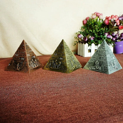 Egyptian Metal Pharaoh Pyramids Figurine Building