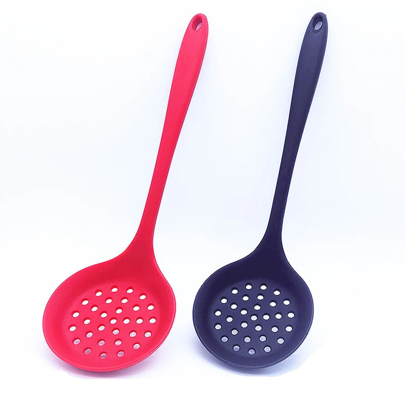 Long Handle Silicone Colander - Non-Stick.