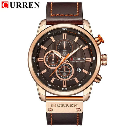 curren fashion date quartz men watch