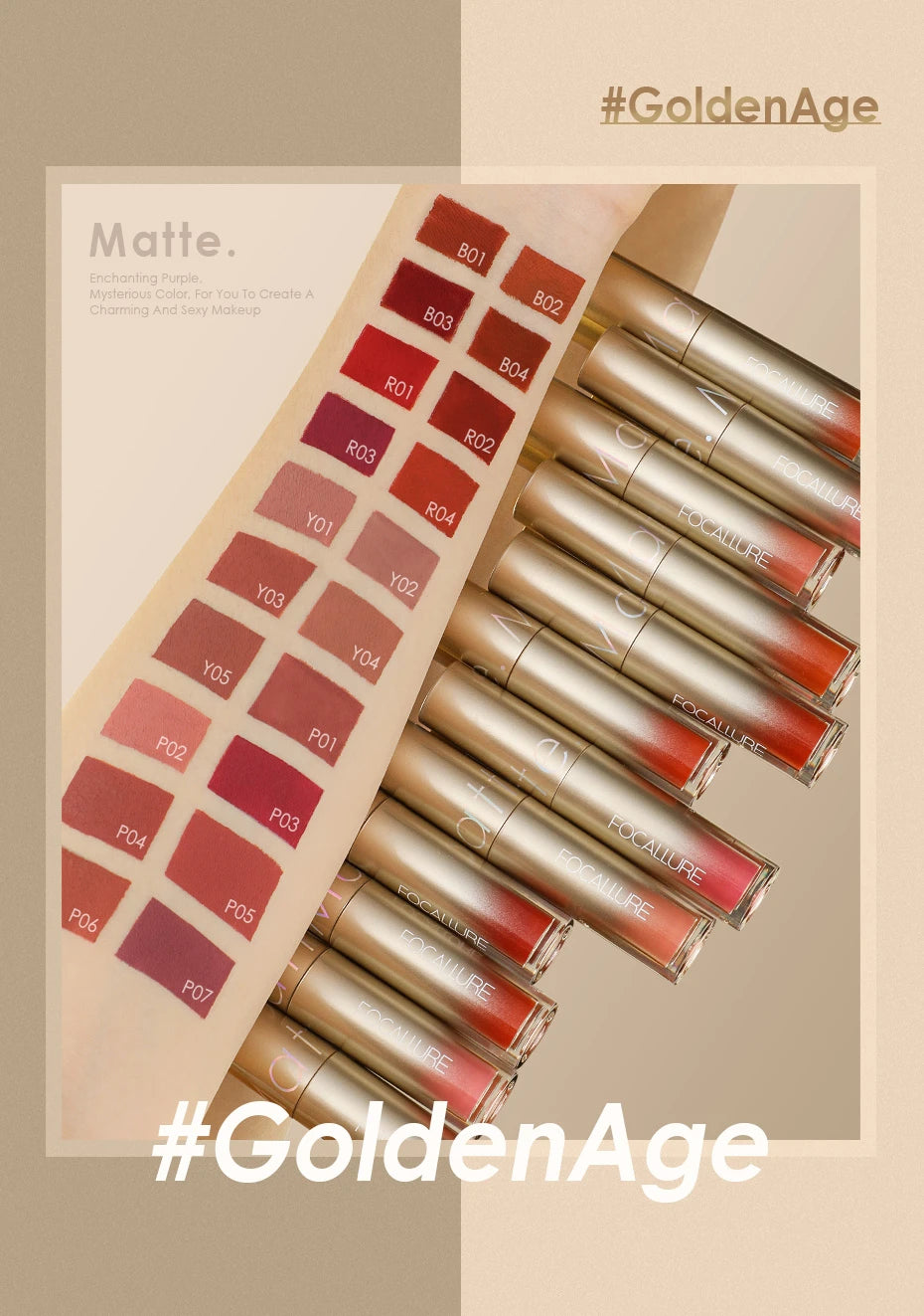 20 Colors Velvet Matte Liquid Lipstick Waterproof.