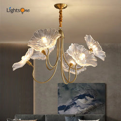 Light luxury style modern bedroom lamp creative flower.