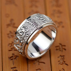 Pure Silver Jewelry Antique Crafts Men Ring.