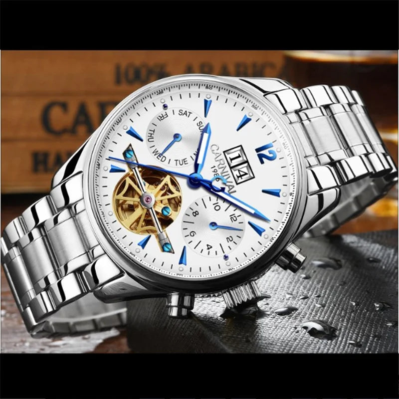 Carnival tourbillon automatic mechanical watch for men