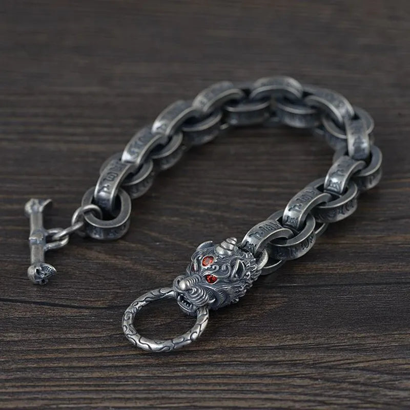 Silver Antique Bracelet for Man Christmas Gifts