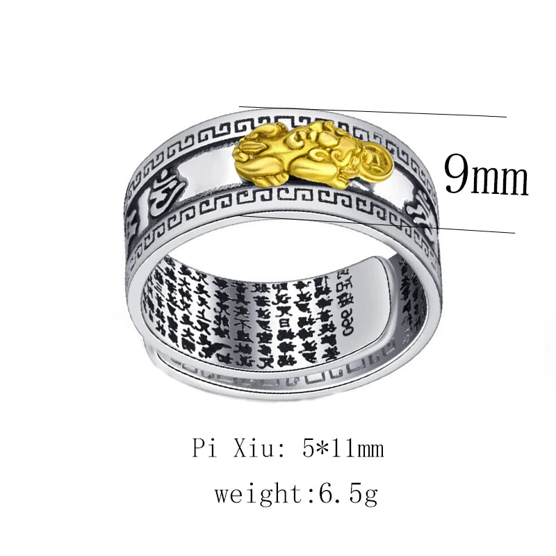 Adjustable Men Ring Amulet Wealth Ring