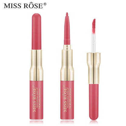 Double Head Lip Gloss Lipliner Pen Matte.