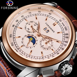 Forsining Moon Phase Shanghai Movement Rose Gold.