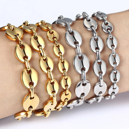 7/9/11mm Coffee Beans Bracelet for Men &amp; Women.