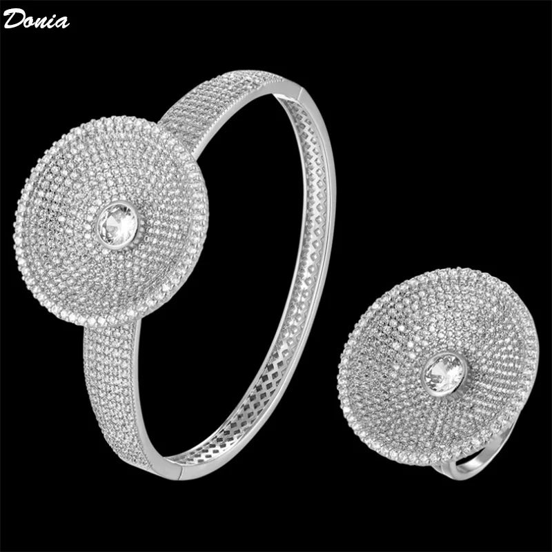 Donia Jewelry Fashion inlaid AAA zircon jewelry ladies luxury ring bracelet temperament elegant accessories