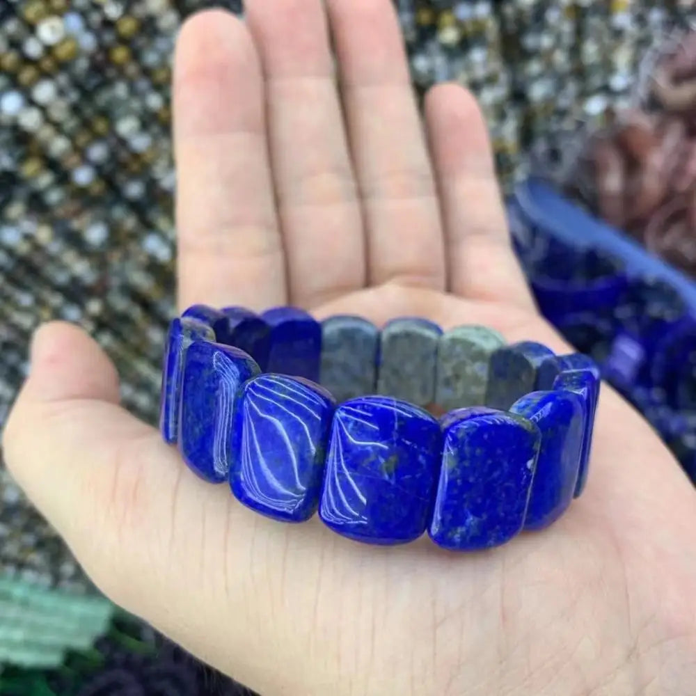 natural Lapis lazuli stone beads bracelet natural gemstone jewelry bangle for woman for man for gift wholesale !