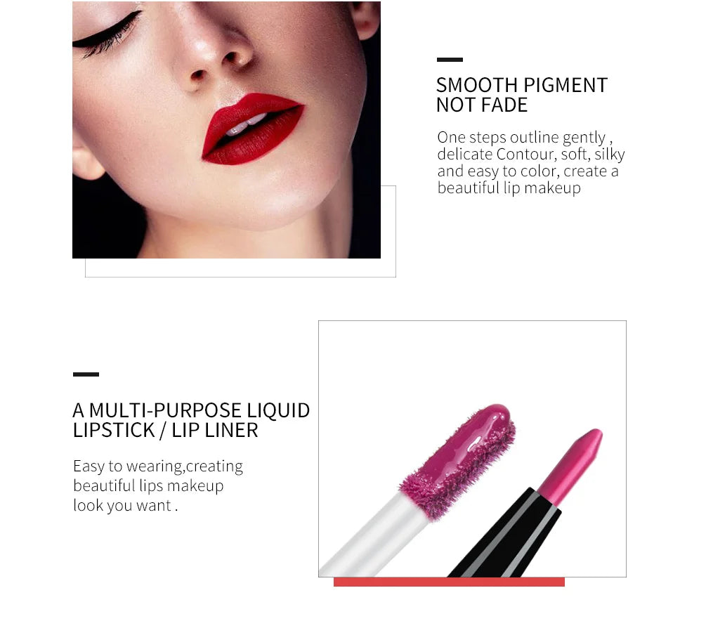 ON SALE - Double Head Lipgloss Plus Lip Liner.