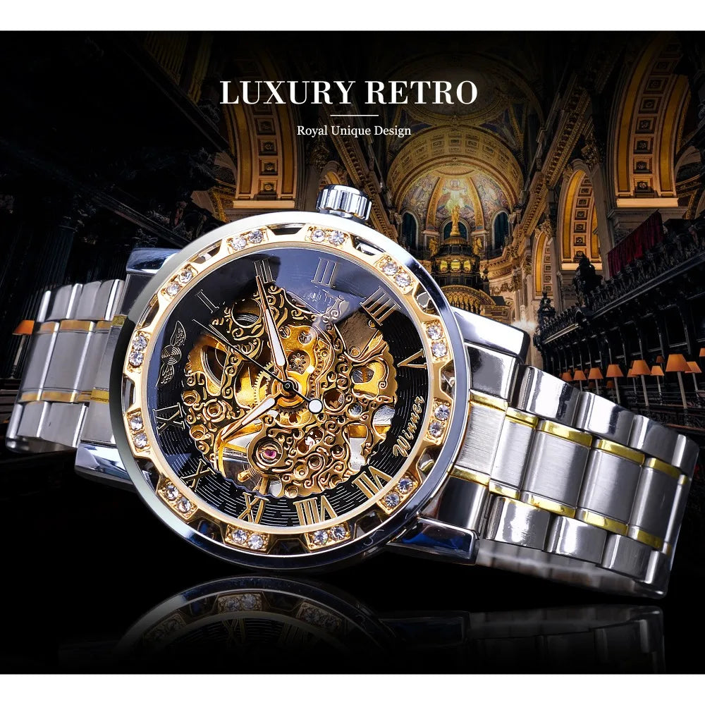 Fashion Diamond Luminous Gear Movement Royal.