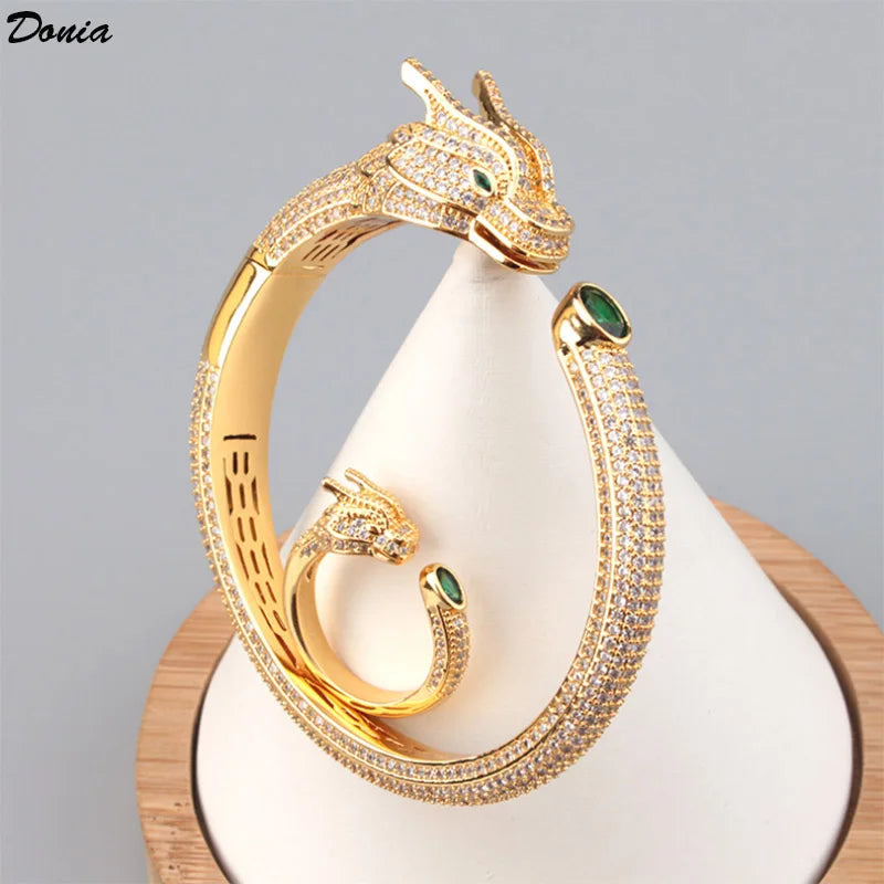 Donia jewelry Fashion European and American micro-inlaid AAA zircon bracelet luxury high-end women&