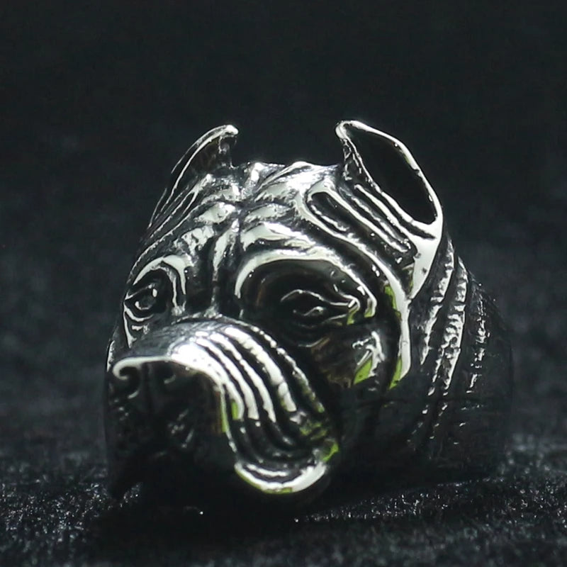 Mens Boys Classic Gothic Dog Ring