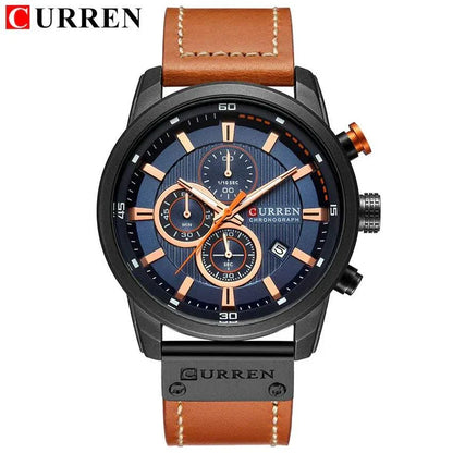 curren fashion date quartz men watch