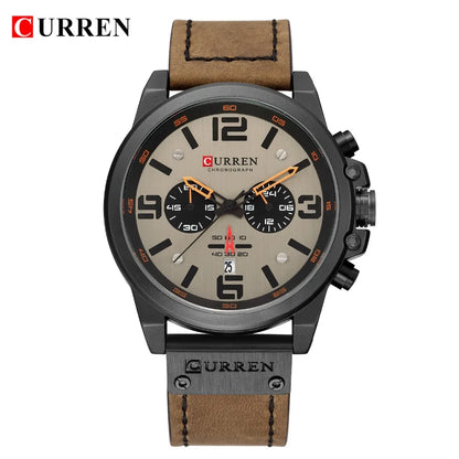 Watch For Men Top Brand Luxury CURREN Fashion Leather Quartz Men Watches Date Business Sport Male Wristwatch Clock Montre Homme