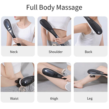 Cordless Handheld Back Massager , Rechargeable Electric Deep.