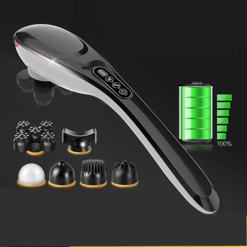 Cordless Handheld Back Massager , Rechargeable Electric Deep.