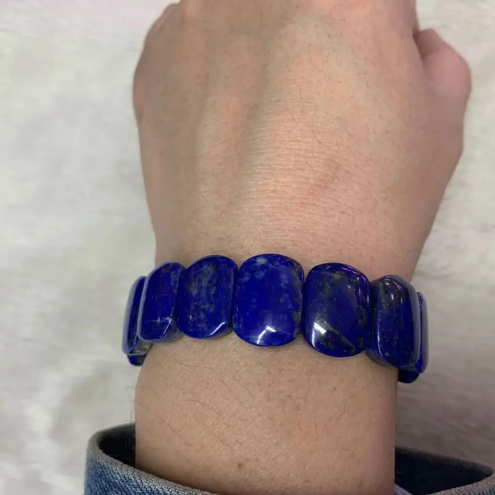 natural Lapis lazuli stone beads bracelet natural gemstone jewelry bangle for woman for man for gift wholesale !