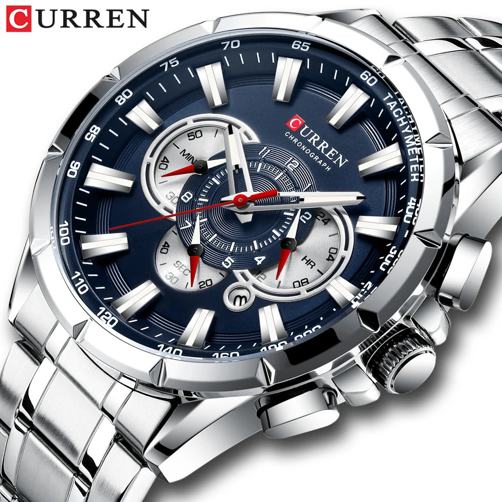 CURREN New Casual Sport Chronograph Men's Watches.