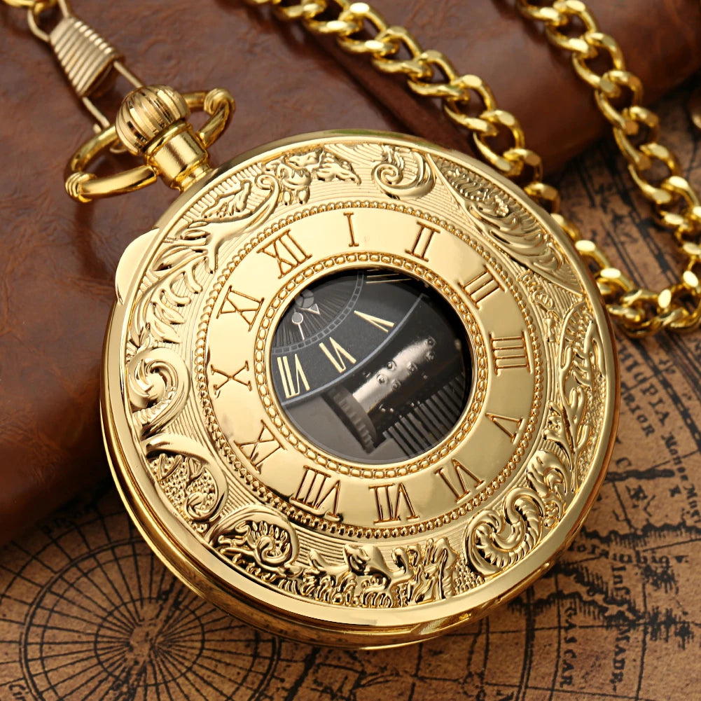 Musical Pocket Watch Roman Numerals Display.