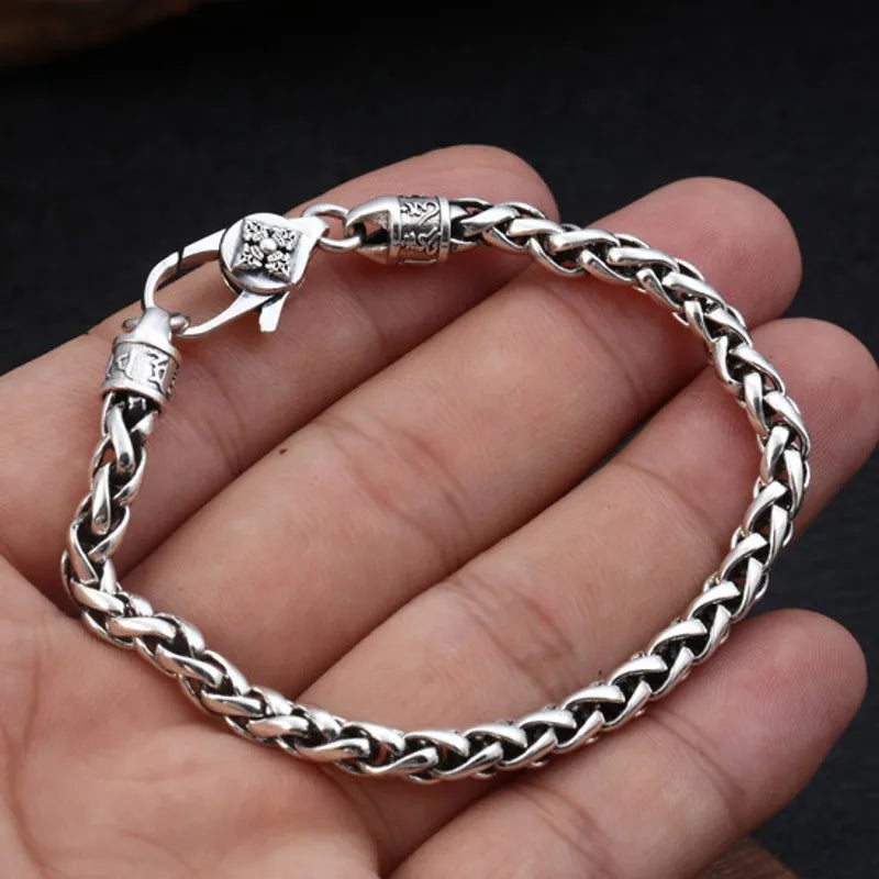 Silver Fashion Rope Bracelet for unisex.