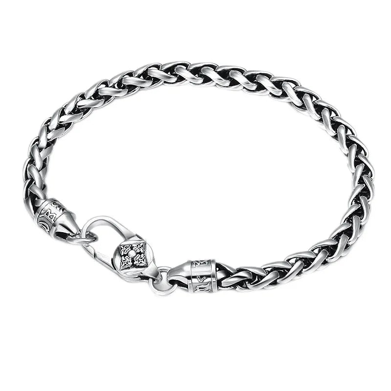 Silver Fashion Rope Bracelet for unisex.