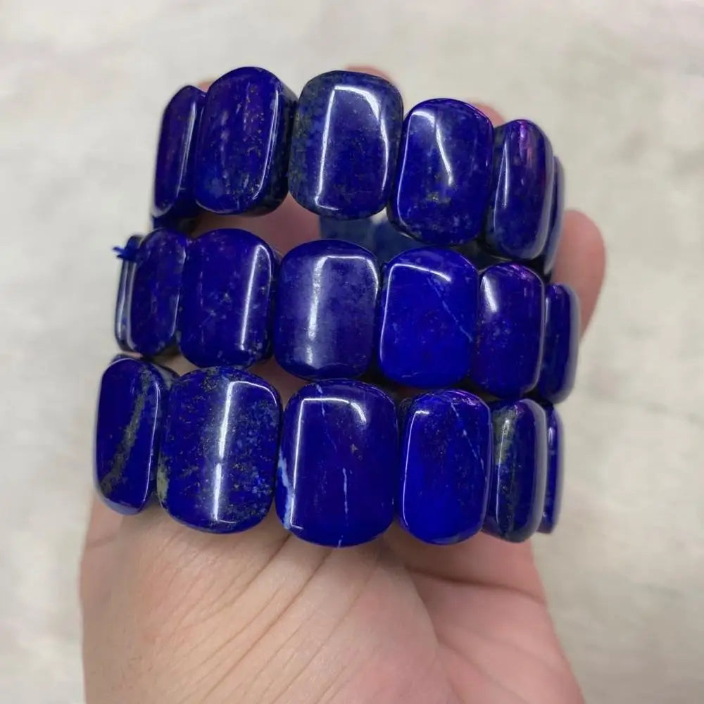 natural Lapis lazuli stone beads bracelet natural gemstone jewelry bangle for woman for man for gift wholesale !