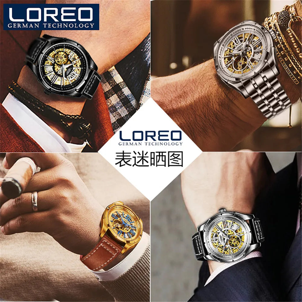 LOREO Mens Watches Top Brand Luxury.