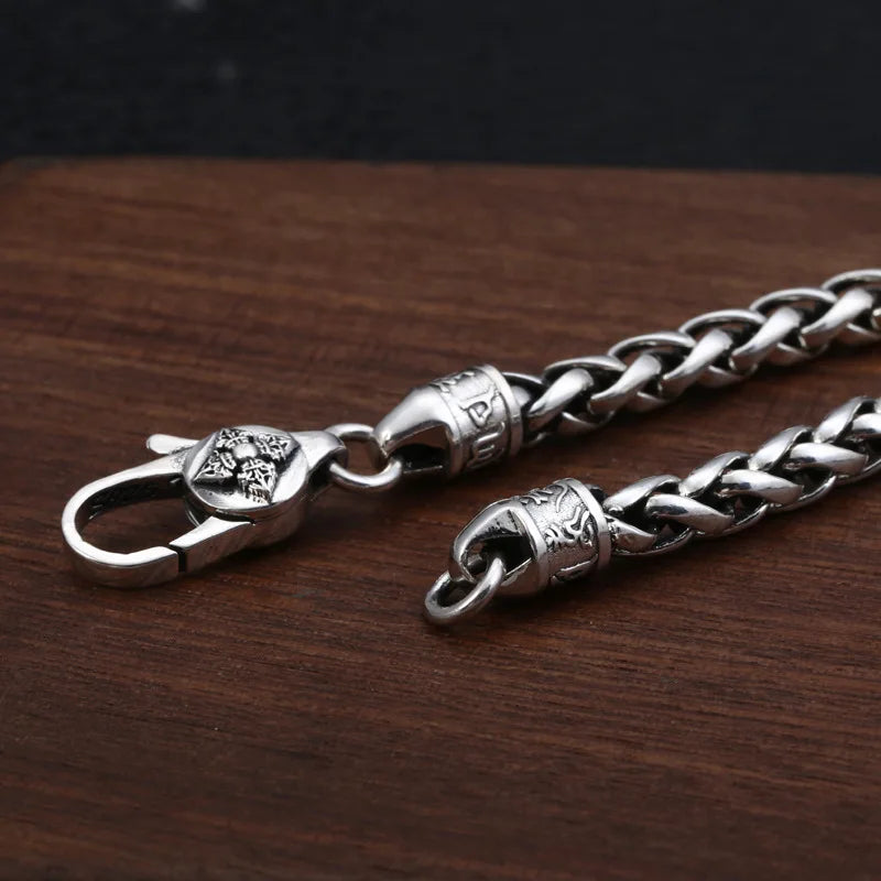 Silver Fashion Rope Bracelet for unisex.