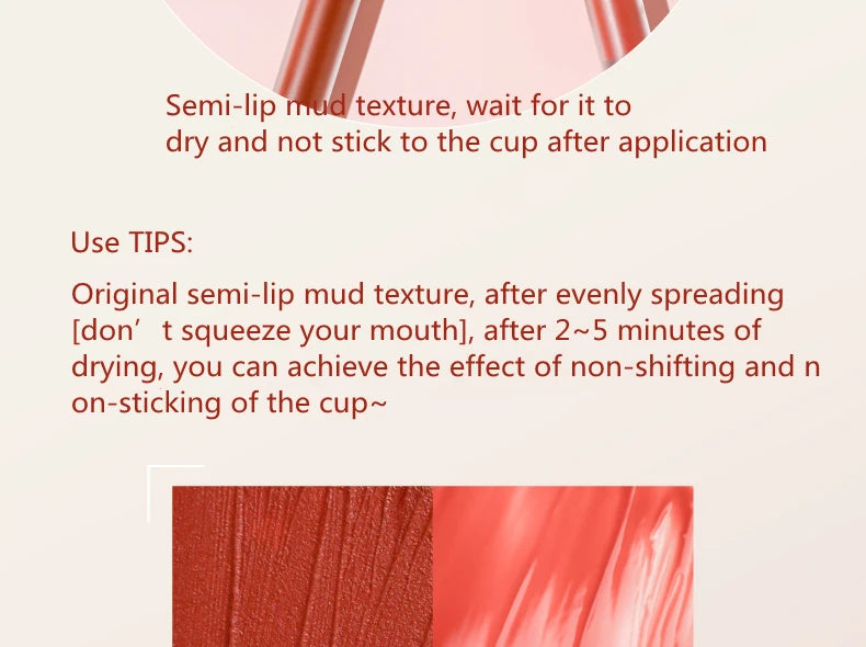 New Update!LEEMEMBER Double-Headed Two Effect Lip Glaze Water Mirror Surface Glossy & Matte Non-Stick Liquid Lip Mud Tint Makeup