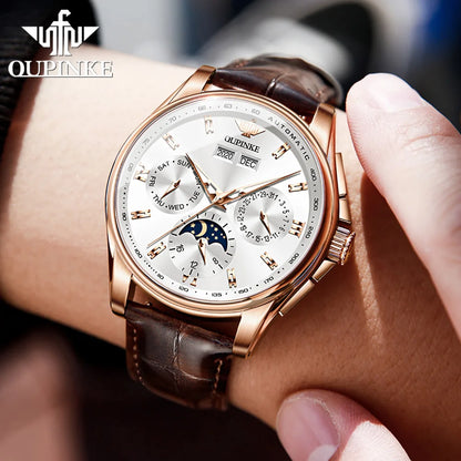 OUPINKE Luxury Brand Watches for Men Automatic Mechanical.