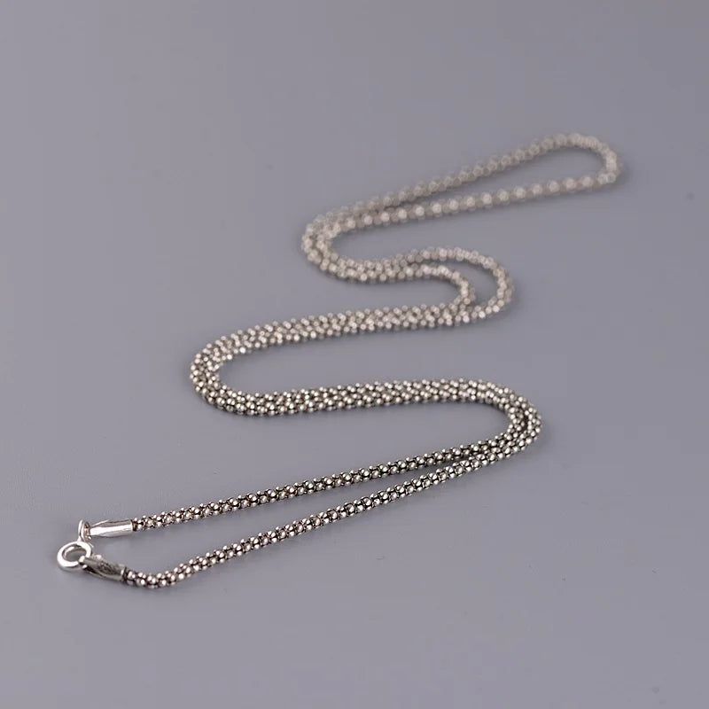 Silver Italian Chain Simple and Fresh Sweater.