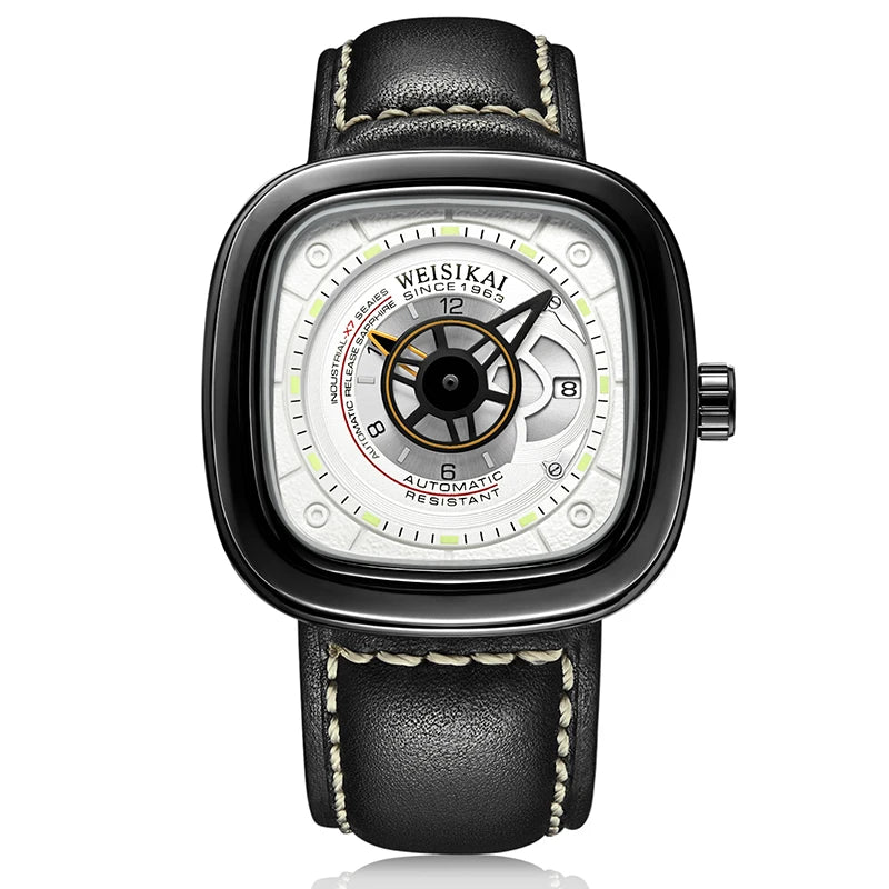 WEISIKAI Automatic Mechanical Watch for Men Calendar.