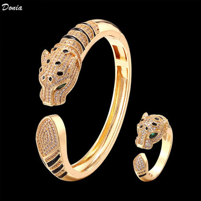 Donia Jewelry Fashion luxury leopard Bracelet micro inlaid AAA zirconium Bracelet women&