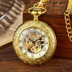 Vintage Gold Bronze Mechanical Pocket Watch