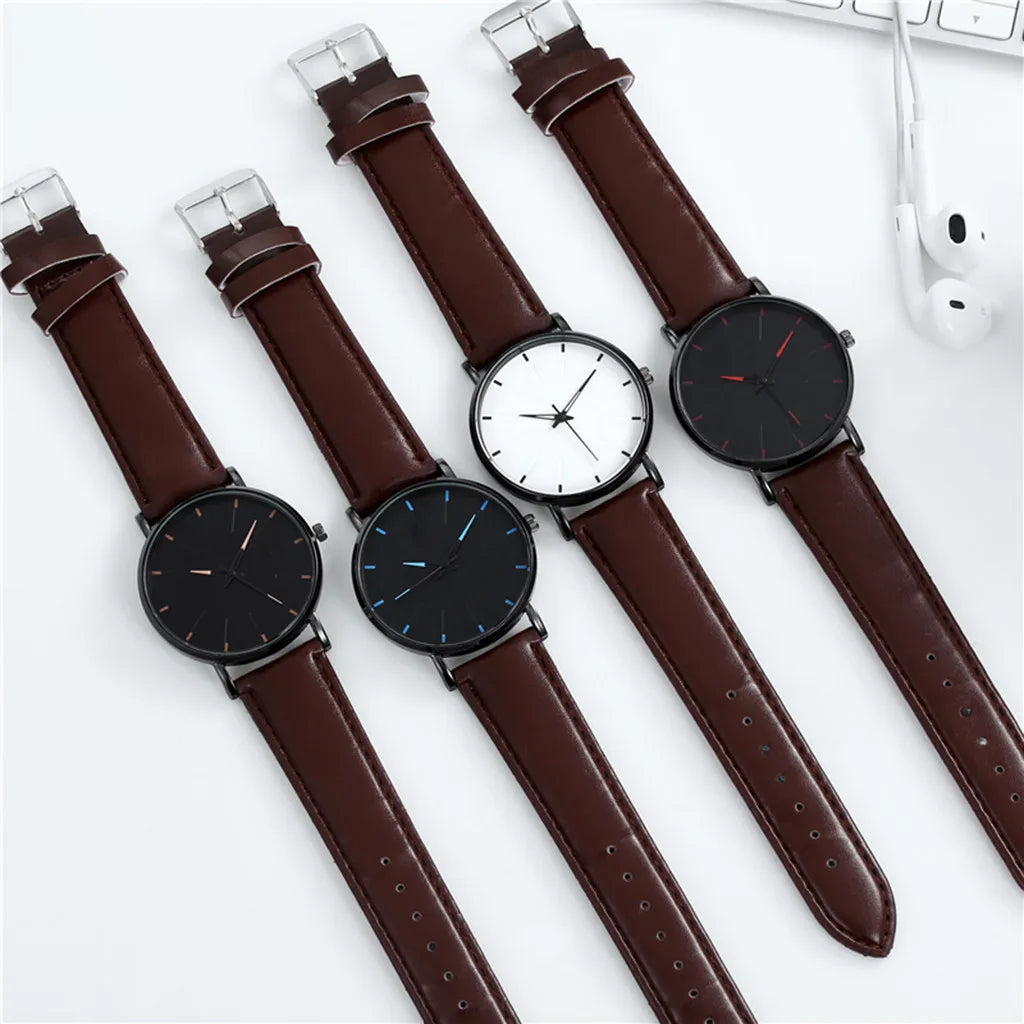 Watches For Men Leather Band Luxury Watches Quartz Watch Orologio Uomo Reloj Hombre