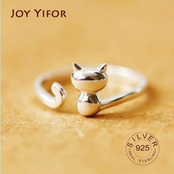 silver rings cat shape Finger&nbsp; jewlery.