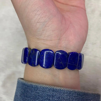 natural Lapis lazuli stone beads bracelet natural gemstone jewelry bangle for woman for man for gift wholesale !