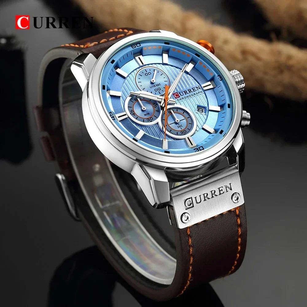 curren fashion date quartz men watch