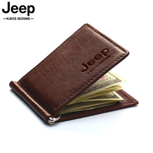 Genuine Leather Bifold Male Purse Billfold Wallet.