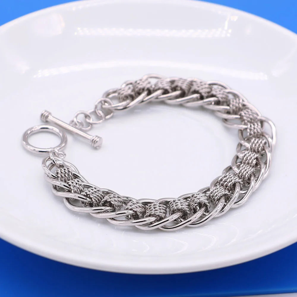 Fashion men jewelry;Solid 925 Silver bracelet for Men.