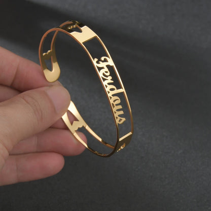 Customized Bracelet Personalized Custom Bangles for unisex.