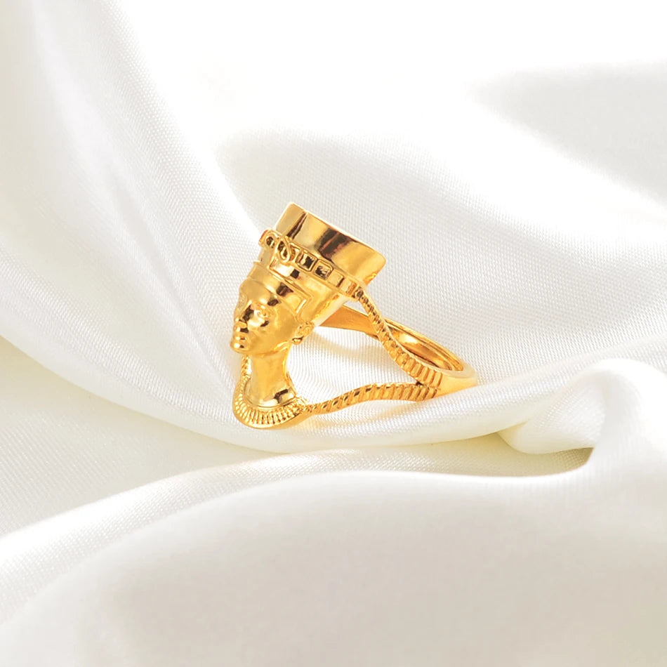 Egyptian Queen Nefertiti Ring for Women Girls.